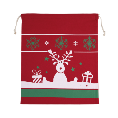 Drawstring bag with Christmas patterns
